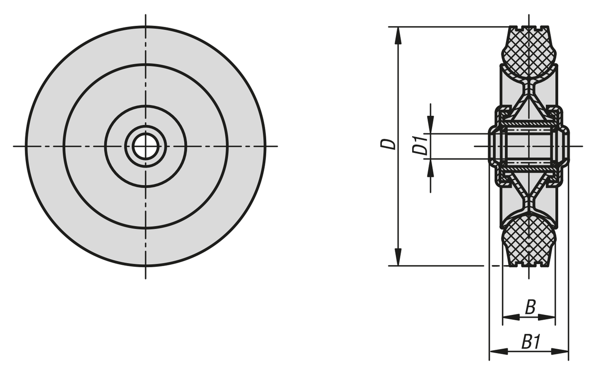 Wheels rubber tyres on steel plate rims