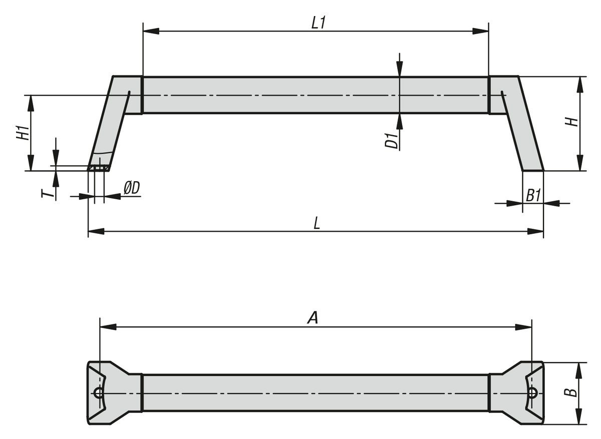 Tubular handles carbon