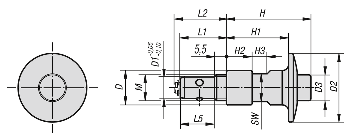 Ball lock pins stainless steel