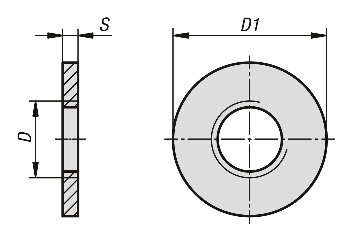 Retaining washers for narrow shank screws