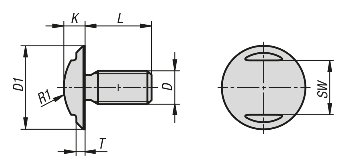 Ball head screw in Hygienic DESIGN